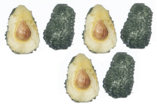 Dollhouse Miniature Set of 6 Avocados
