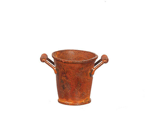 Dollhouse Miniature Small Bucket Rust