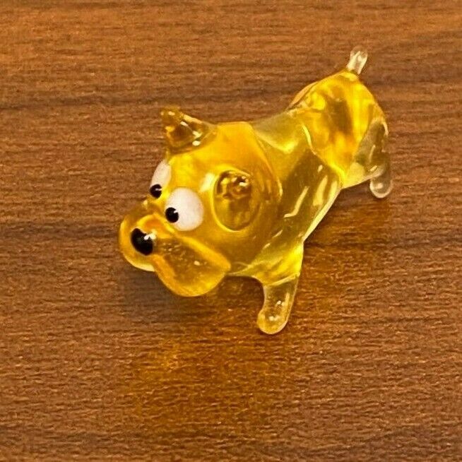 Dollhouse Miniature Micro Mini Glass Animal Yellow