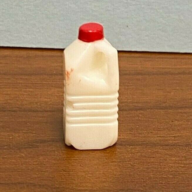 Dollhouse Miniature Half Gallon of Milk  - Handcrafted