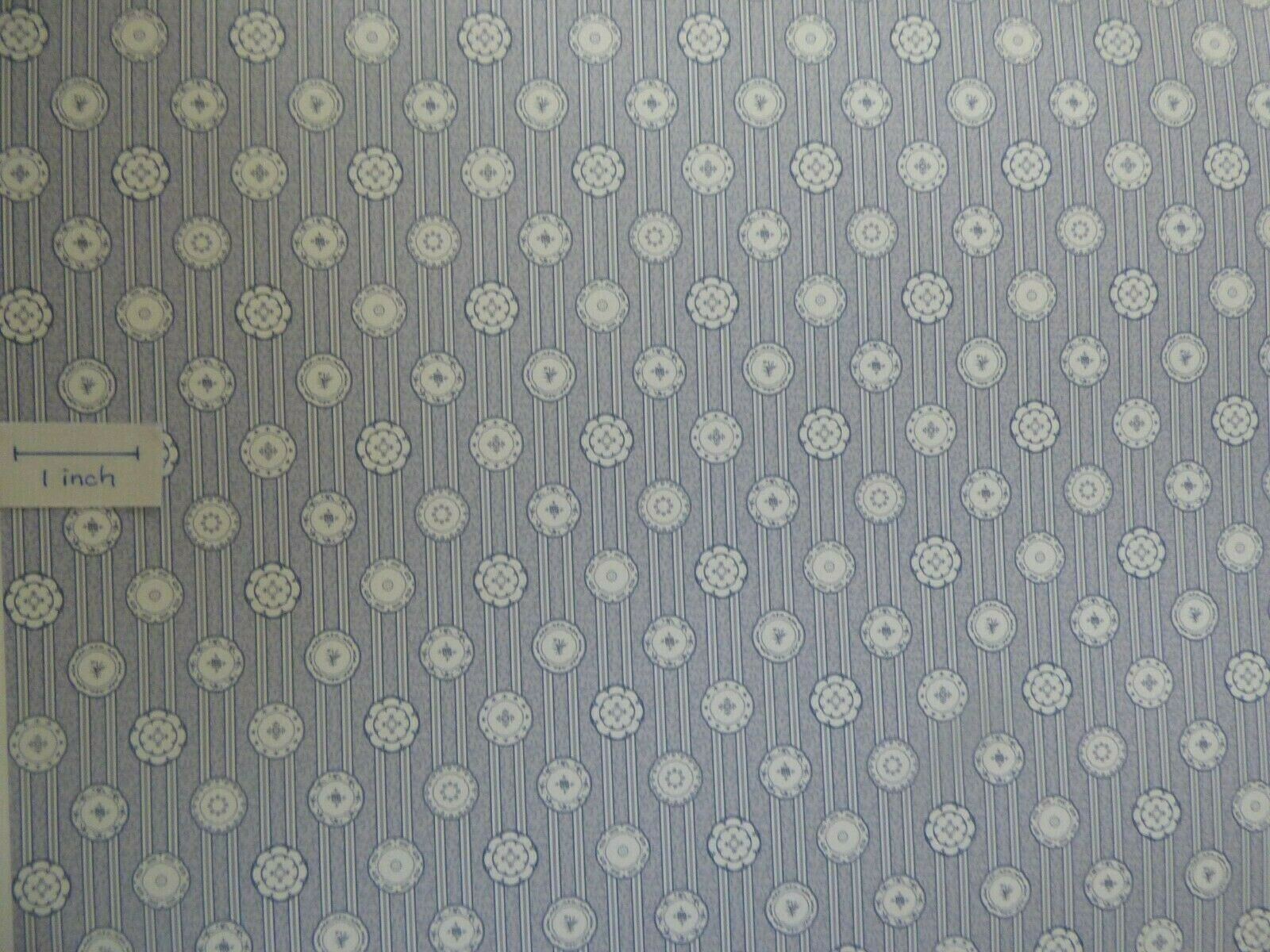 Wallpaper by Brodnax Prints - China Blue - 1 Inch scale