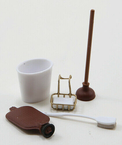 Dollhouse Miniature Bath Accessory Set