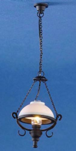 Dollhouse Miniature Colonial Swag Lamp 12V