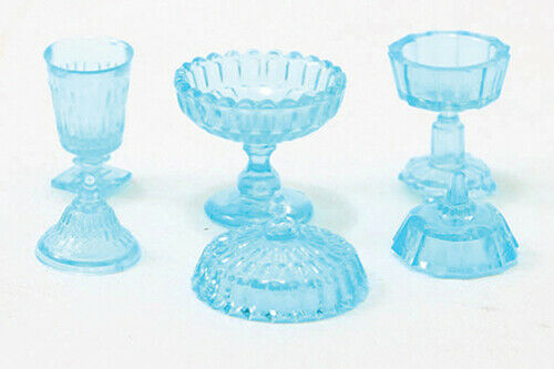 Chrysnbon Blue Candy Dishes -  Dollhouse Miniature