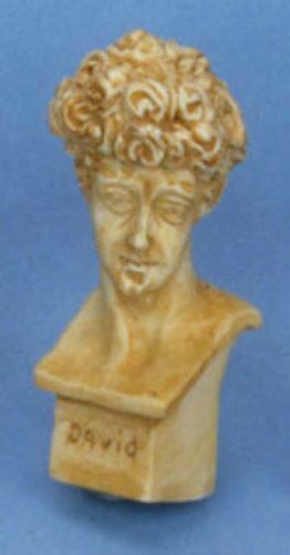 Dollhouse Miniature Tan David Bust Statue