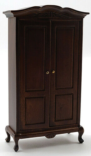 Dollhouse Miniature Armoire in Walnut