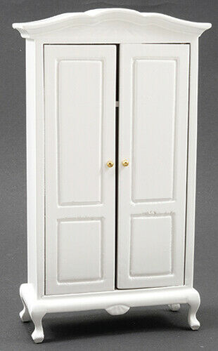 Dollhouse Miniature Armoire in White