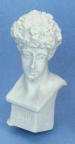 Dollhouse Miniature White David Bust Statue