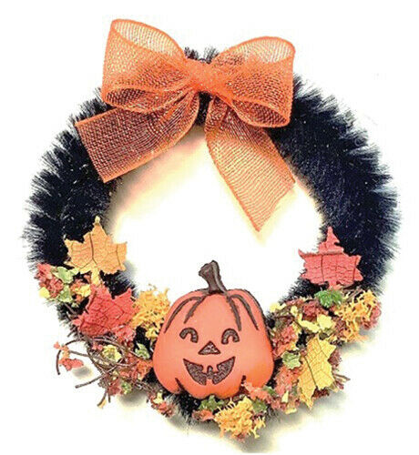 Dollhouse Miniature Halloween Wreath