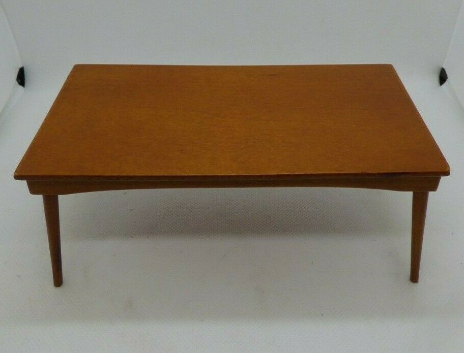Dollhouse Miniature JBM Modern Dining Table in Walnut