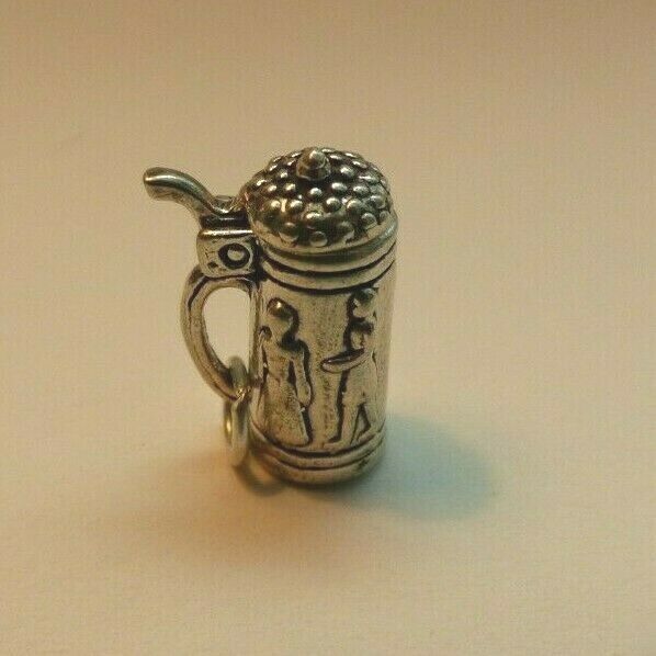 Dollhouse Miniature Opening Stein with People Sterling Silver