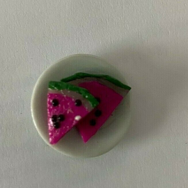 Dollhouse Miniature Watermelon Plate Handcrafted