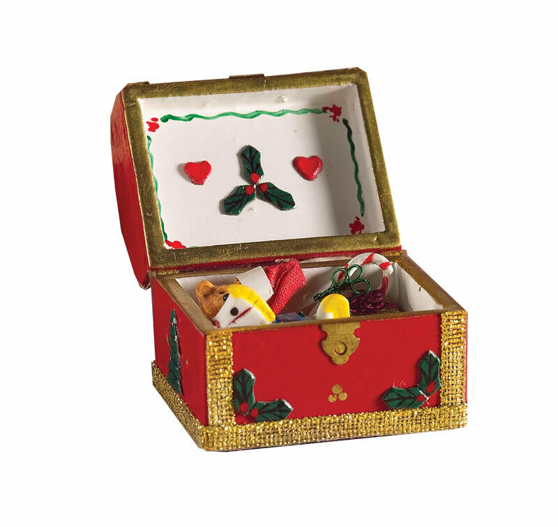 Dollhouse Miniature Chest of Christmas Treats