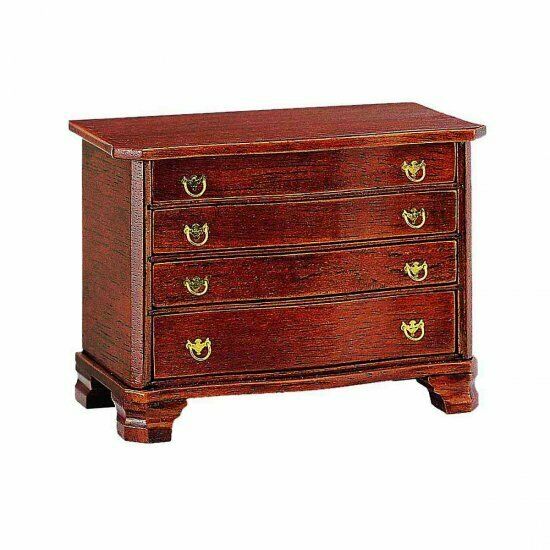 Mini Mundus Dollhouse Chippendale Chest of Drawers, Furniture Kit