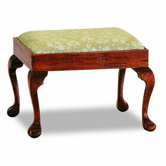 Mini Mundus Dollhouse Chippendale Stool, Furniture Kit