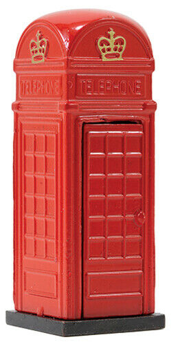 Dollhouse Miniature Red Telephone Booth Pencil Sharpener