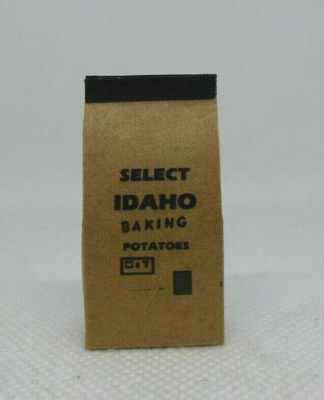 Dollhouse Miniature Bag of Idaho Potatoes  - Handcrafted