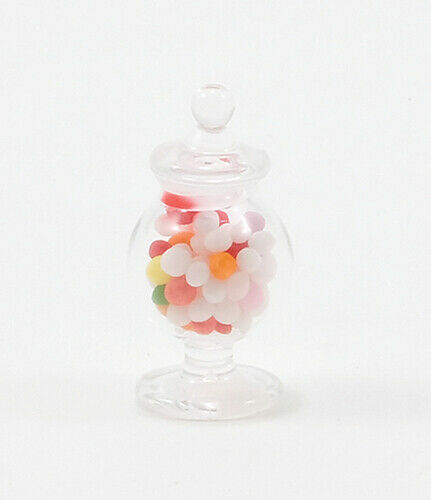 Dollhouse Miniature Fluted Class Apothecary Candy Jar by Chrysnbon