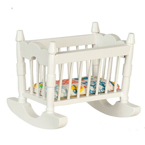 Dollhouse Miniature Rocking Cradle