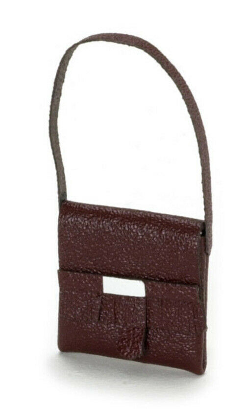 Dollhouse Miniature Lady's Handbag, Brown