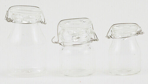 Set of Glass Canisters - Dollhouse Miniature
