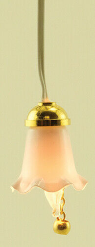 Dollhouse Miniature Tulip Hanging Light -12V
