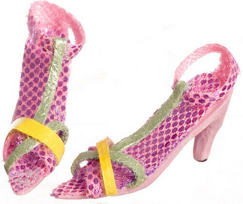 Dollhouse Miniature Pink and Green Heels by Falcon Miniatures