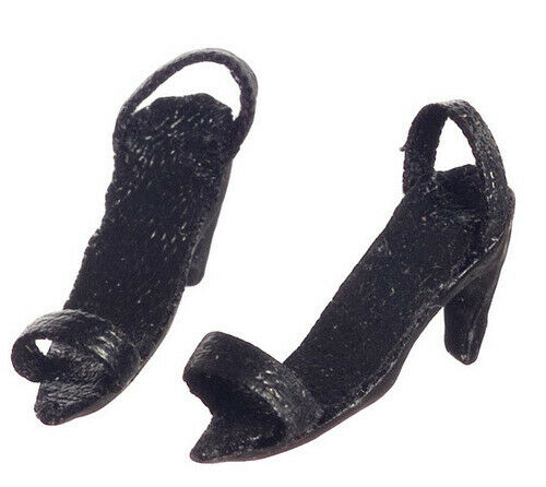 Dollhouse Miniature Black Heels by Falcon Miniatures