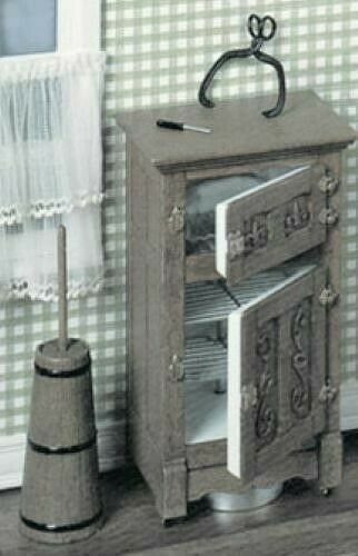 Dollhouse Miniature Ice Box Kit by Chrysnbon