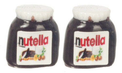 Dollhouse Miniature Chocolate Nut Spread Set of 2