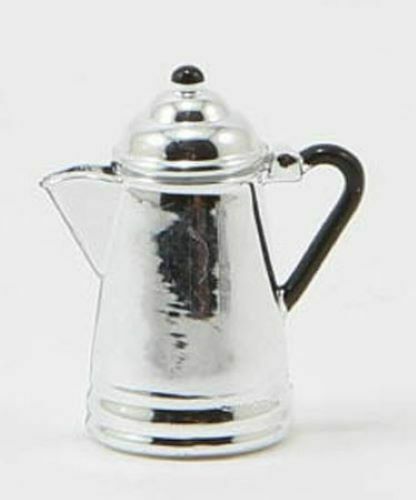 Dollhouse Miniature Silver Coffee Pot