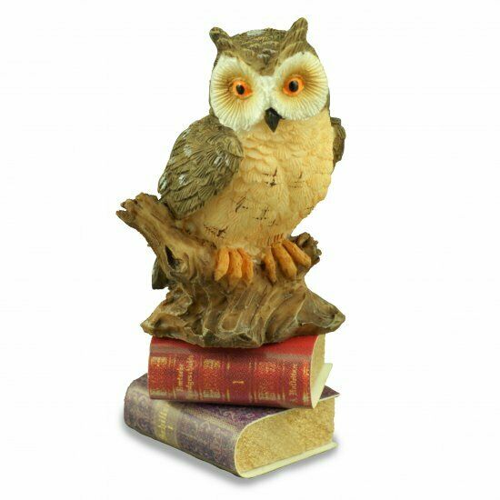 Reutter Porcelain Owl Sitting on 2 Books