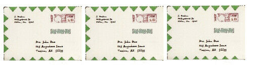 Dollhouse Miniature First Class Mailers Set of 3
