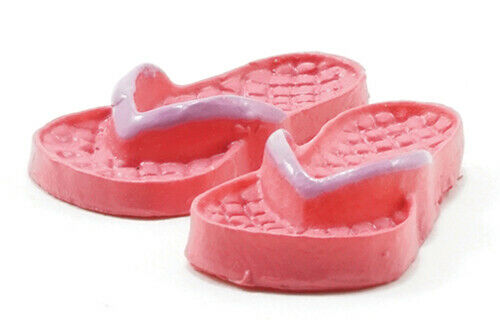 Dollhouse Miniature Pink Flip Flops