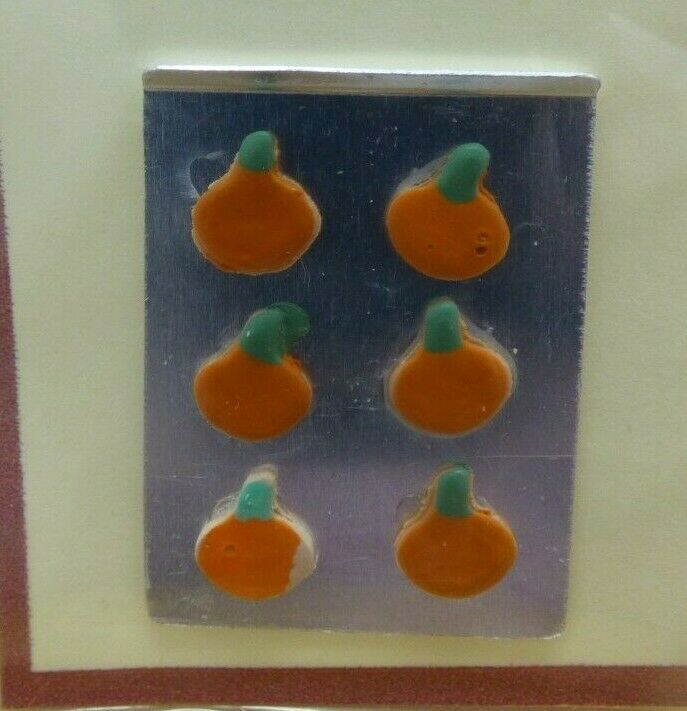Pumpkin Cookies on Cookie Sheet - Dollhouse Miniature Handcrafted