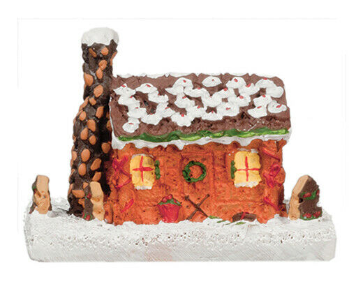Dollhouse Miniature Gingerbread Log Cabin