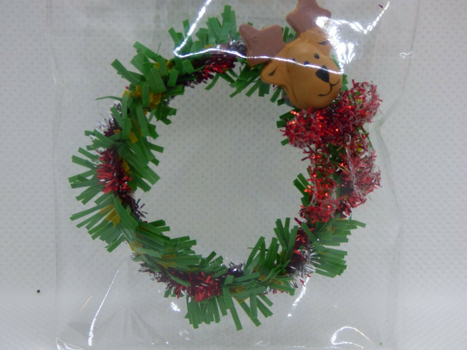 Dollhouse Miniature Wreath with Reindeer