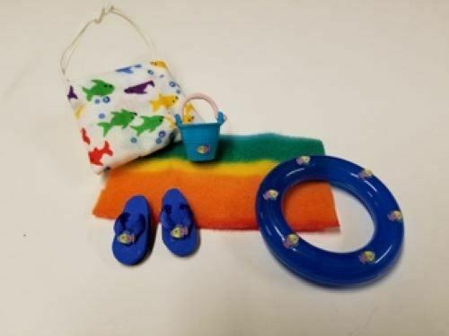 Dollhouse Swimming Set for Summer - Handcrafted