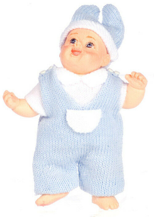 Dollhouse Baby Jimmy Doll Blue 1/12 Scale