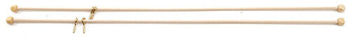 Dollhouse Miniature Curtain Rod 9.5 In with Screw Eyes 2 Pack