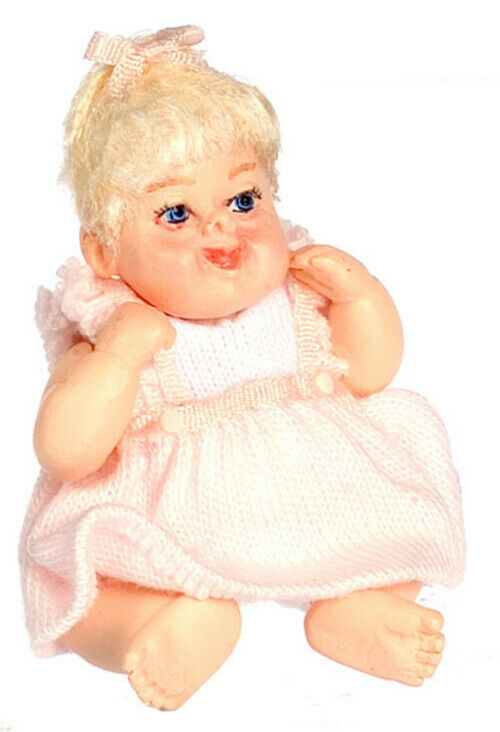 Dollhouse Baby Molly Doll Pink 1/12 Scale