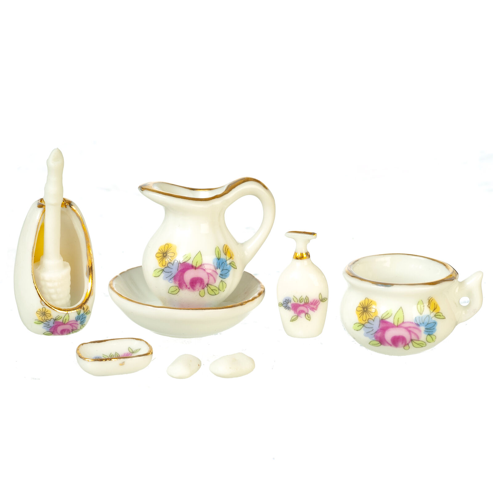Dollhouse Miniature Victorian Bath Accessory Set