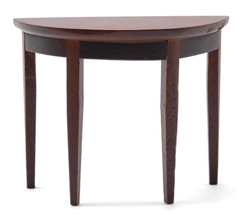 Dollhouse Miniature Side table, Walnut