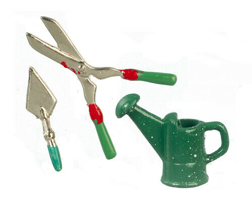 Dollhouse Miniature Watering Can and Garden Tools