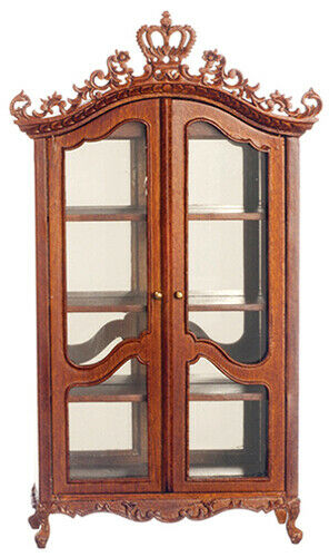 Royal Etienne Hutch in Walnut from the Platinum Collection - Dollhouse Miniature