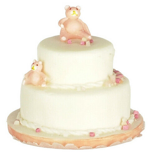 Dollhouse Miniature Teddy Bear Cake