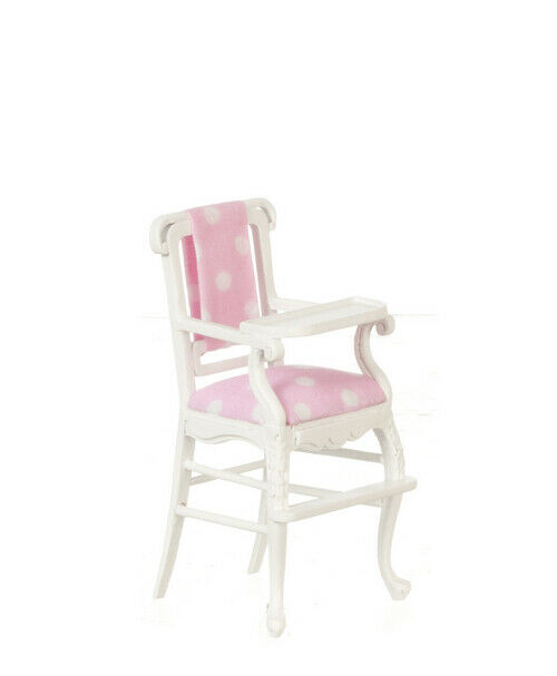 Dollhouse Miniature Windsor High Chair White from the Platinum Collection