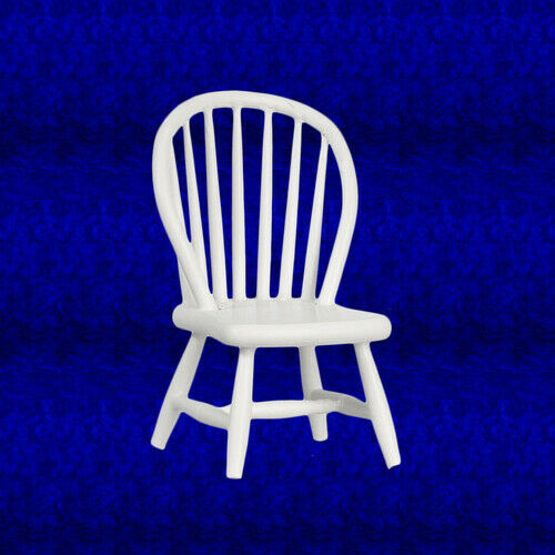 Dollhouse Miniature White Windsor Side Chair