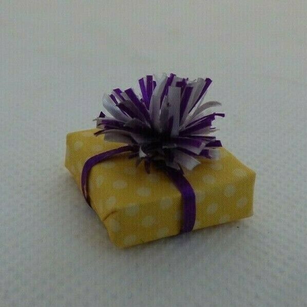 Dollhouse Miniature All Occasion Wrapped Gift #5 Handcrafted