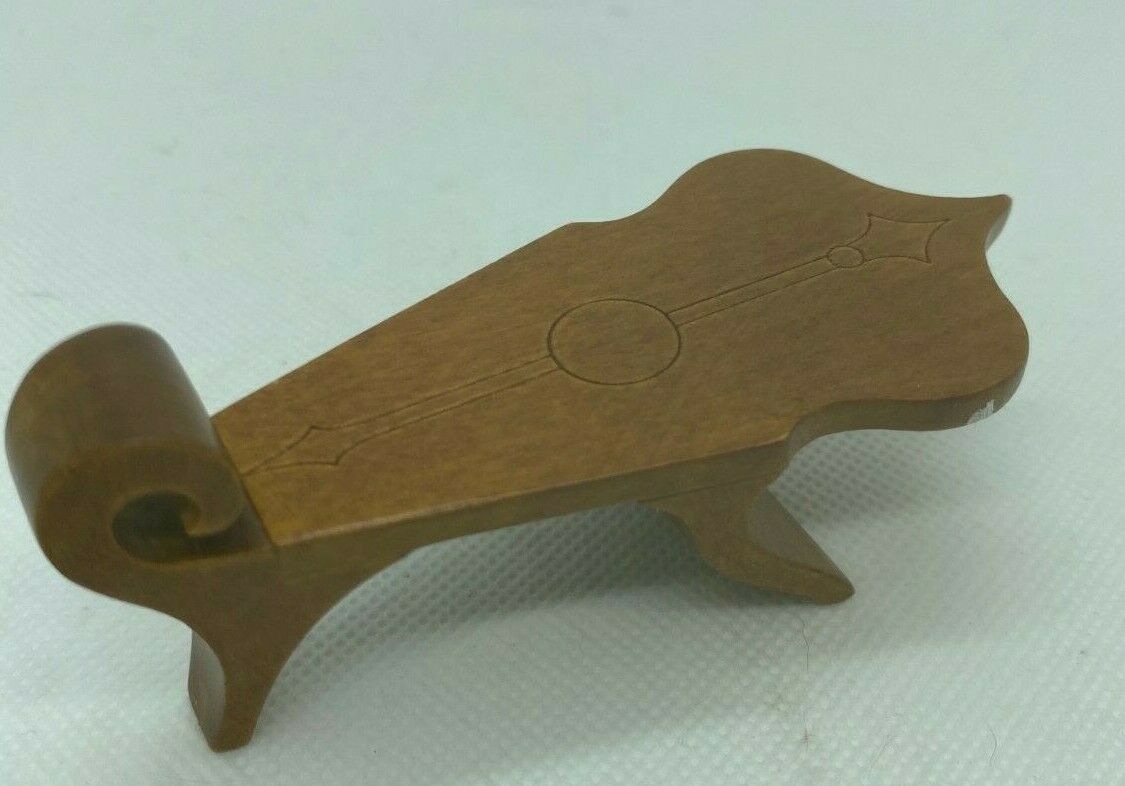 Dollhouse Miniature Whimsical Sofa table in Walnut by JBM